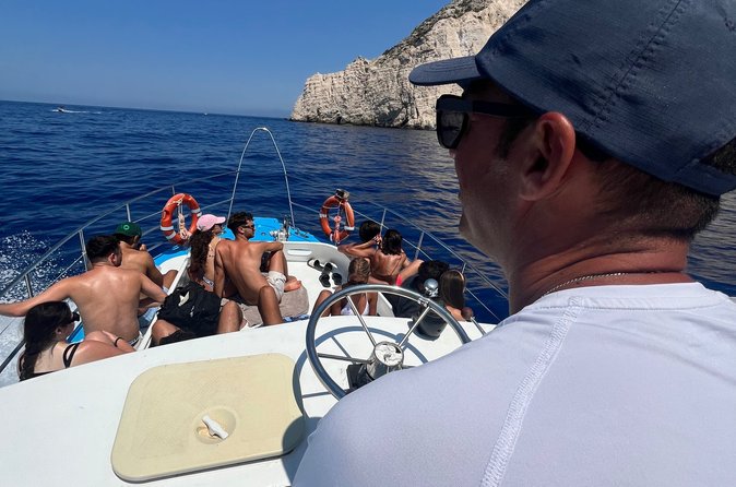 Boat trip to the Blue Caves and the famous Shipwreck Beach